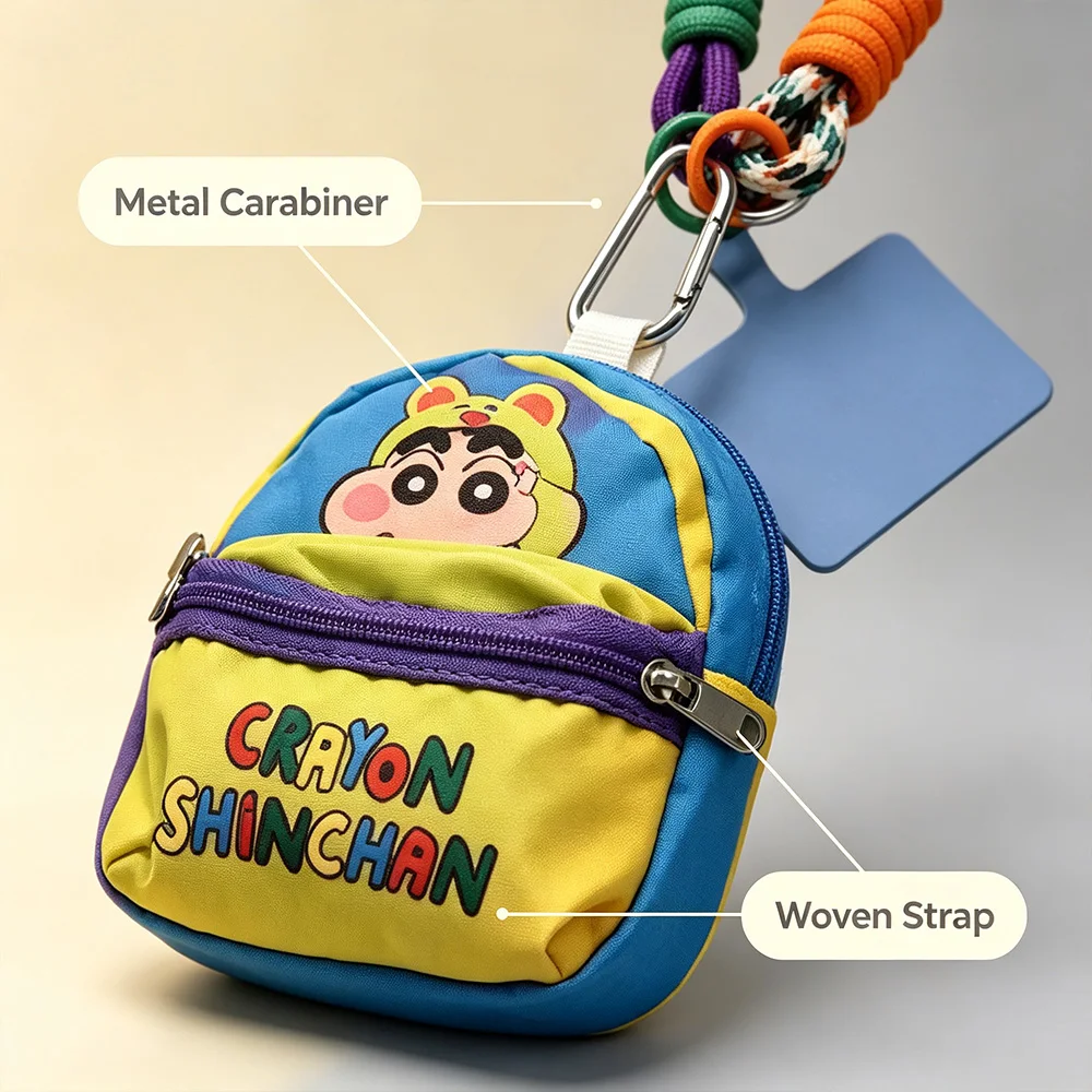 Women Accessories Pouch - Crayon Shin-chan Mini Lanyard Bag Kawaii