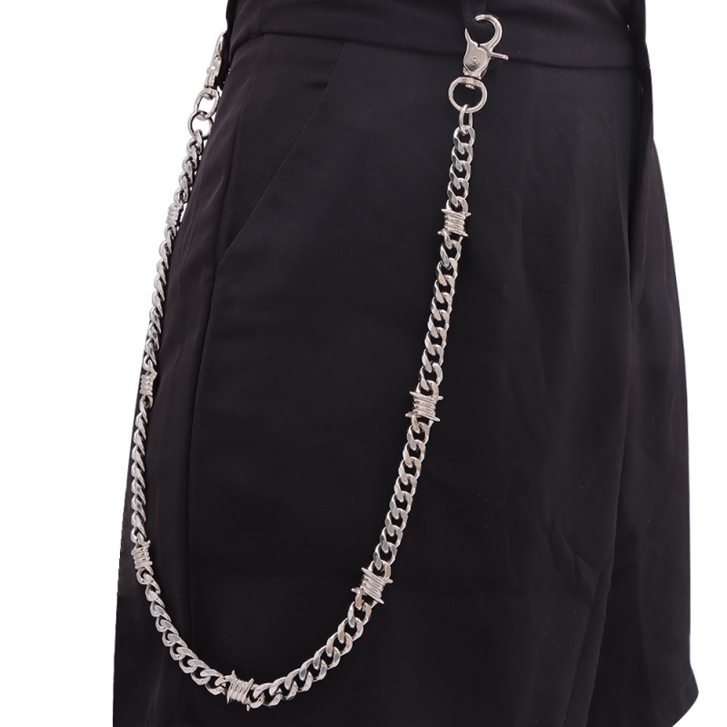 Women Accessories Pk - Punk Thorns Wire Barbed Trousers Long