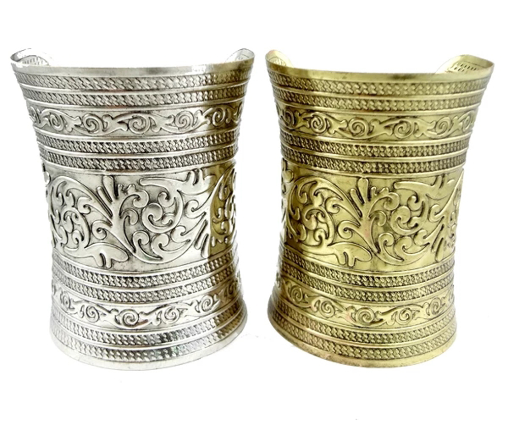 Women Accessories India - Vintage Alloy Wide Cuff Bracelet for