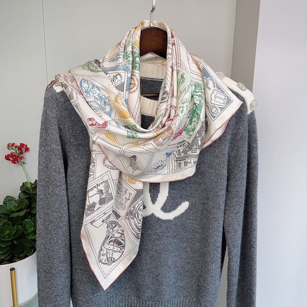 Luxury Silk Scarf 90CM Brands  - огляд і ціна Women'S Accessories For Neck