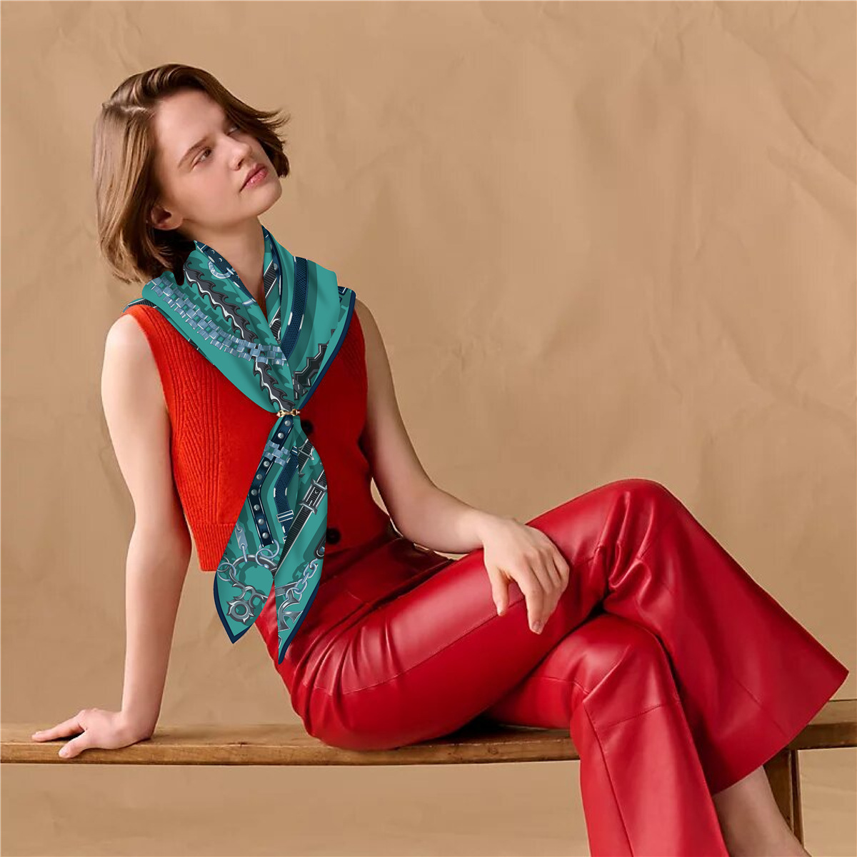 Twill Silk Cashmere Scarf Luxu - огляд і ціна Women'S Accessories For Neck