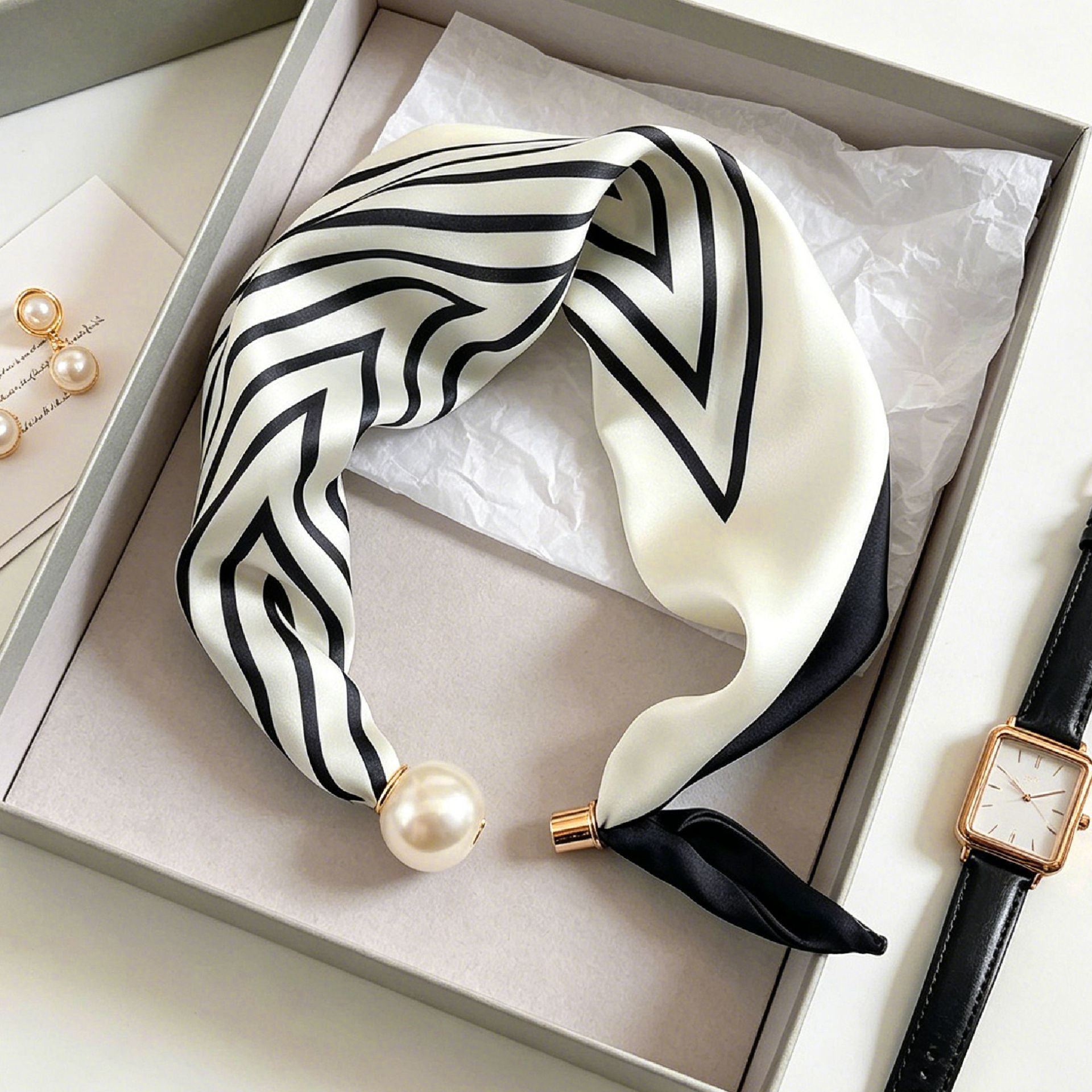 Elegant Chic Pearl Stripe Scar - огляд і ціна Women'S Accessories For Neck