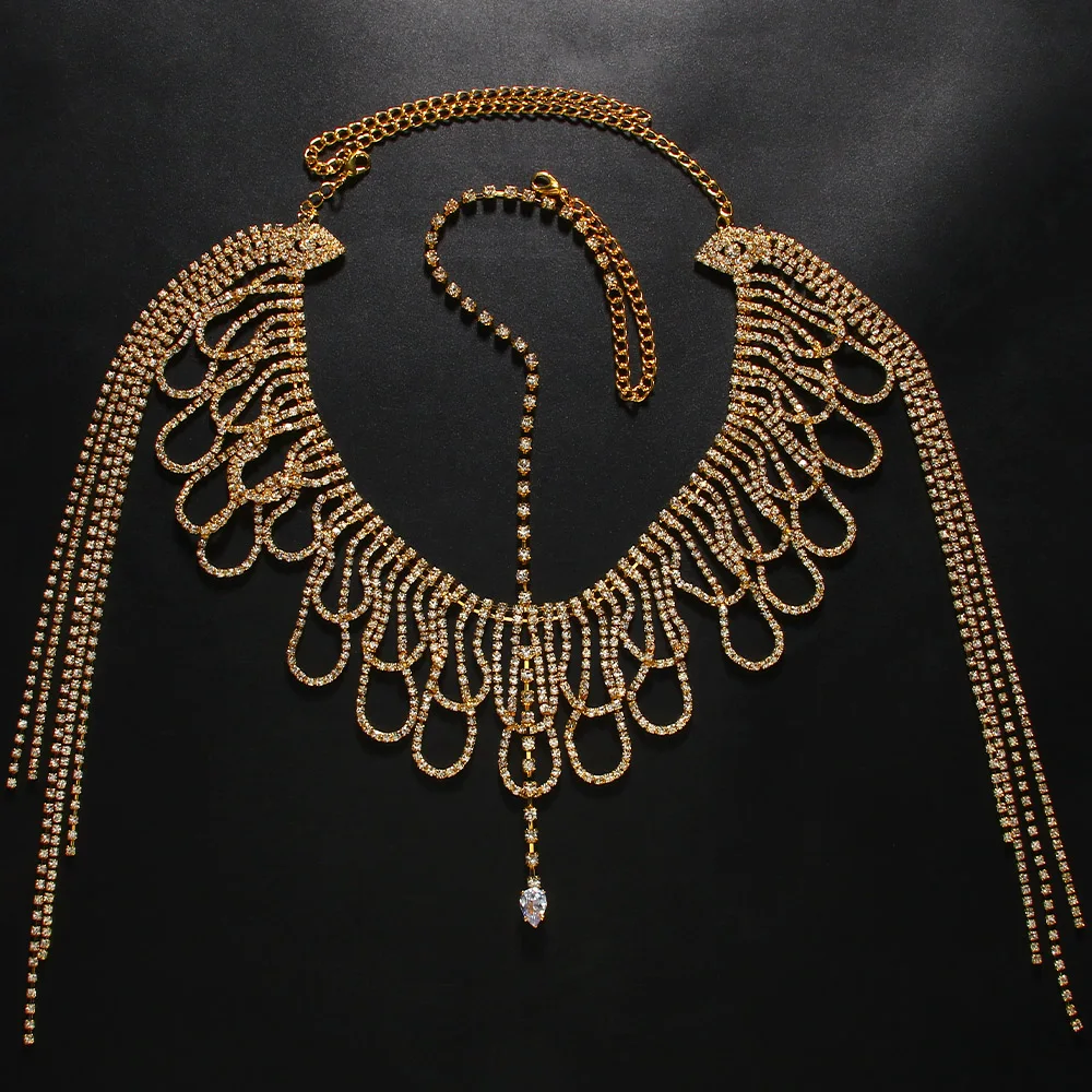 Multilayer Rhinestone Fringe H - огляд і ціна Women Accessories India