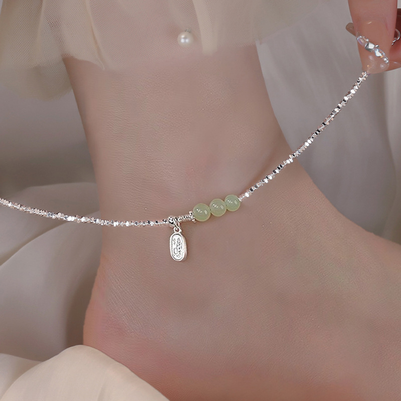 925 Sterling Silver Anklet Gre - огляд і ціна Beaded Anklet Chain