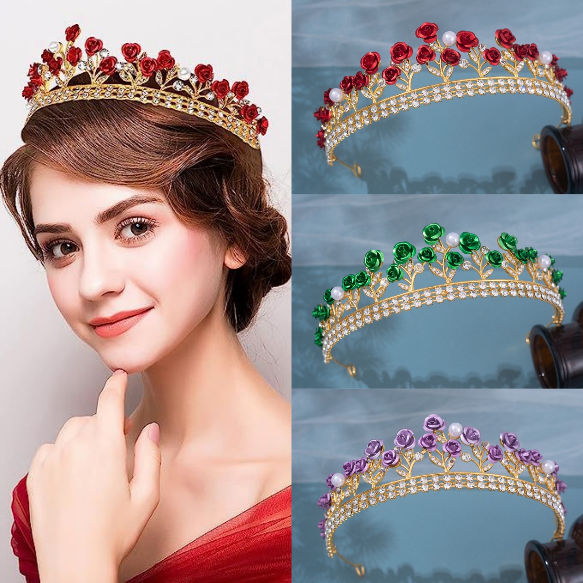 Baroque Ceramic Bridal Crown R - огляд і ціна Women'S Hair Accessories Wedding