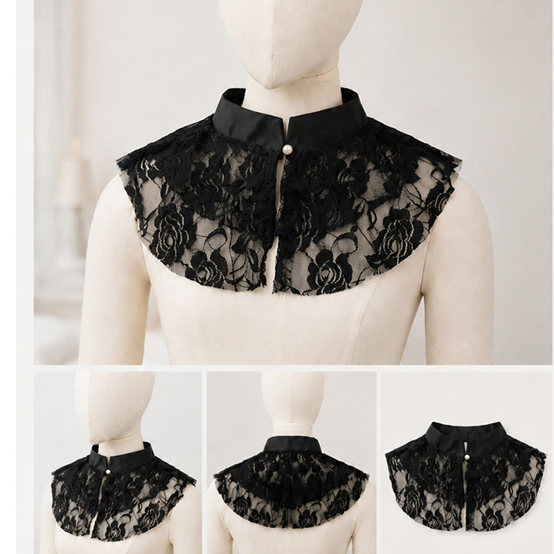 Elegant Lace Floral False Coll - огляд і ціна Women'S Accessories For Neck