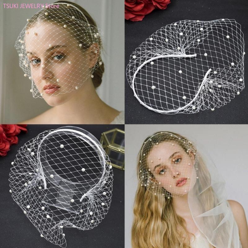 62KE Mesh Forehead Pearl Veil  - огляд і ціна Women Accessories Description