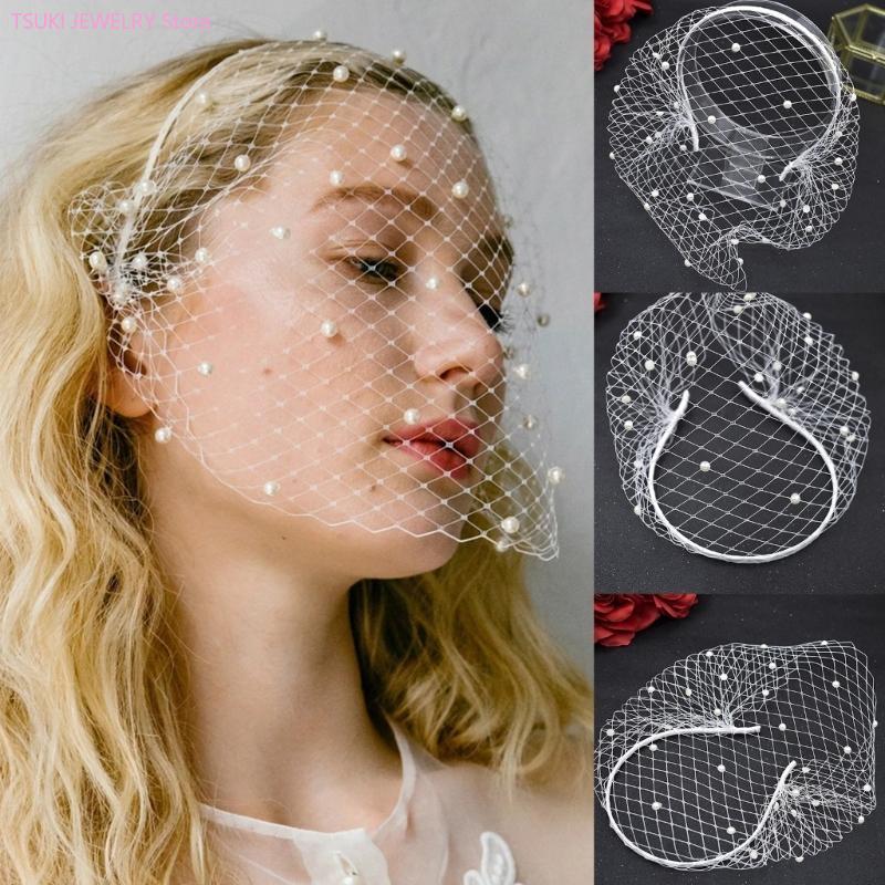 62KE Mesh Forehead Pearl Veil  - огляд і ціна Women Accessories Description